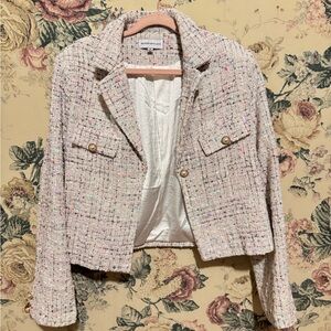 Pink tweed jacket